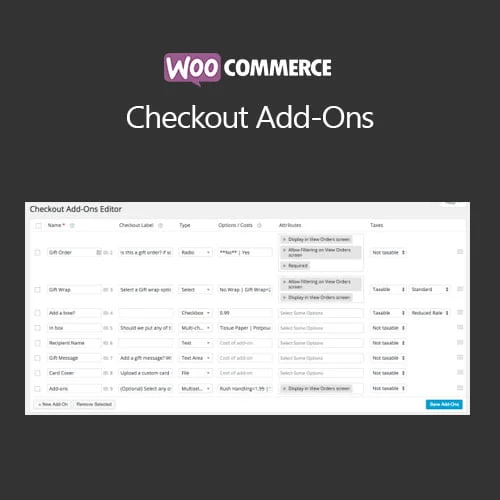 WooCommerce Checkout Add Ons