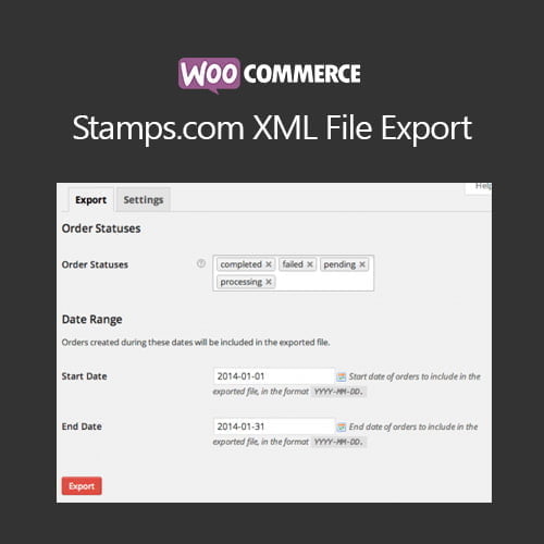 WooCommerce Stamps com XML File Export